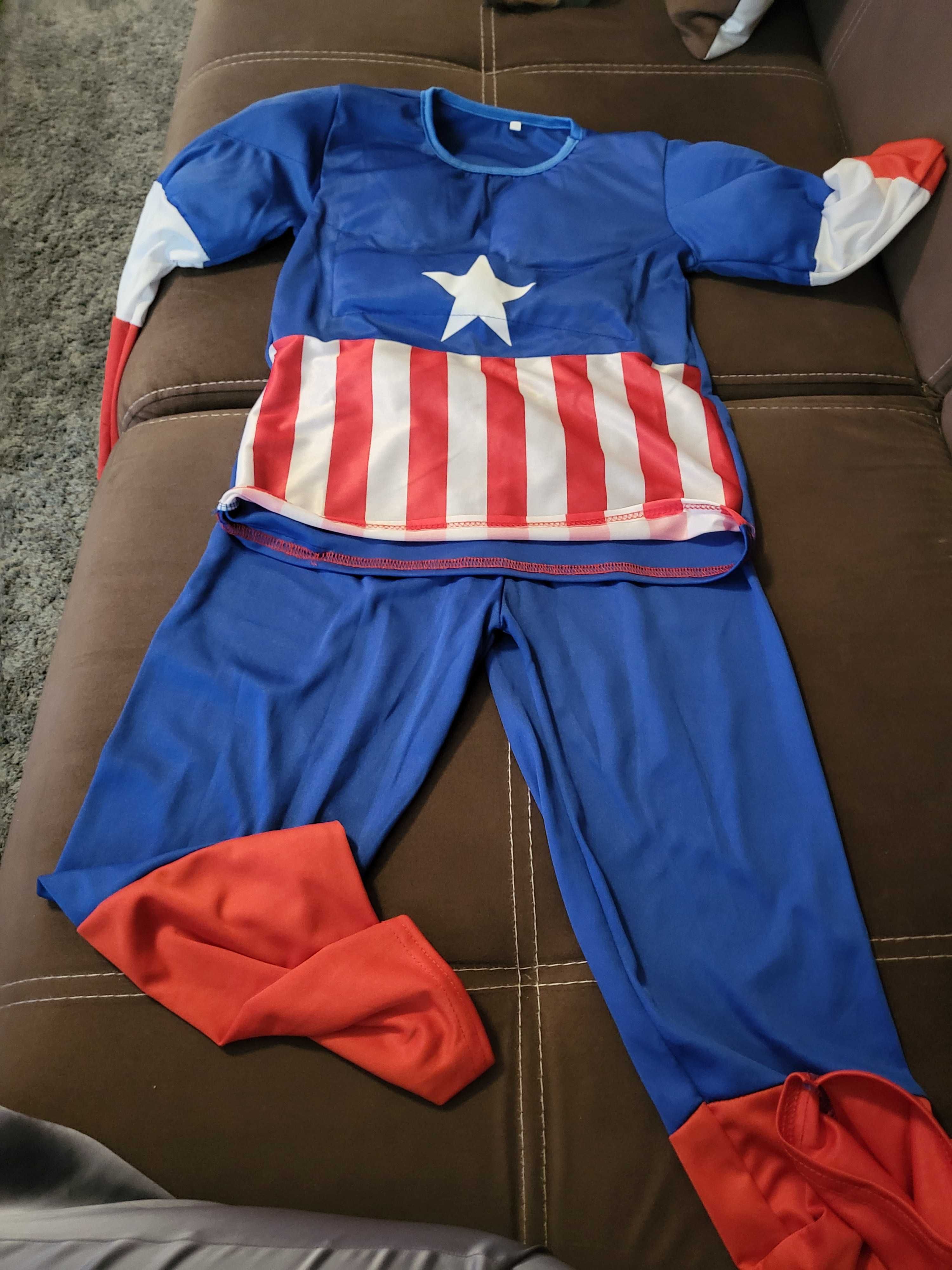 Детски костюм с мускули на Капитан Америка