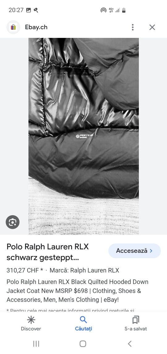 Geaca Polo Ralph Lauren pertex quantum originala