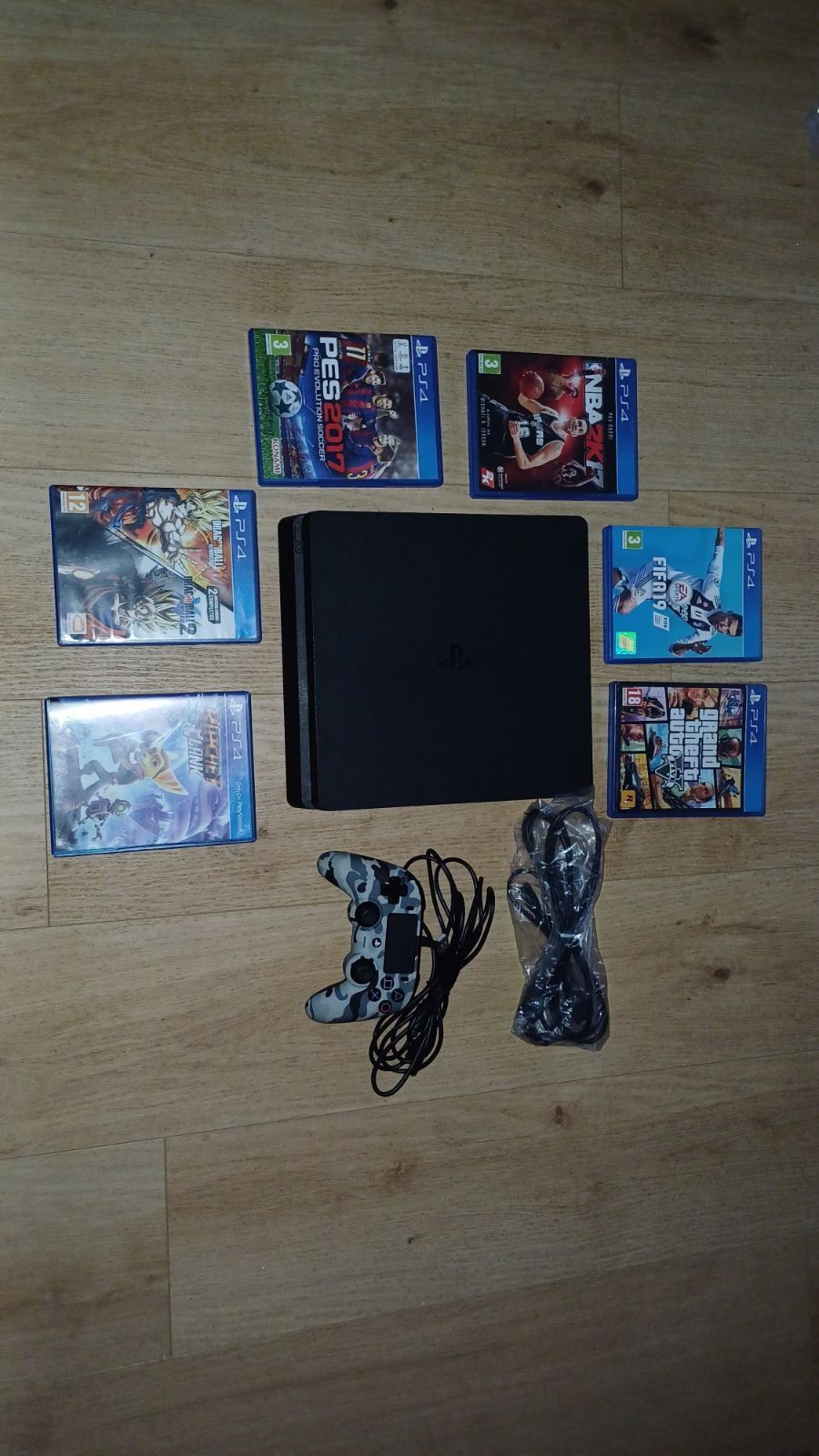PS4 SLIM 500gb+6игри