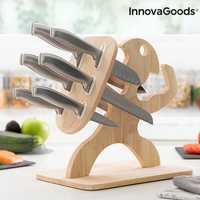 Set de cuțite cu suport din lemn Spartan InnovaGoods - 7 Piese