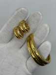 SET AUR 18K - Bratara + Cercei - Facut Manual Grecia -49.6g -395lei/gr
