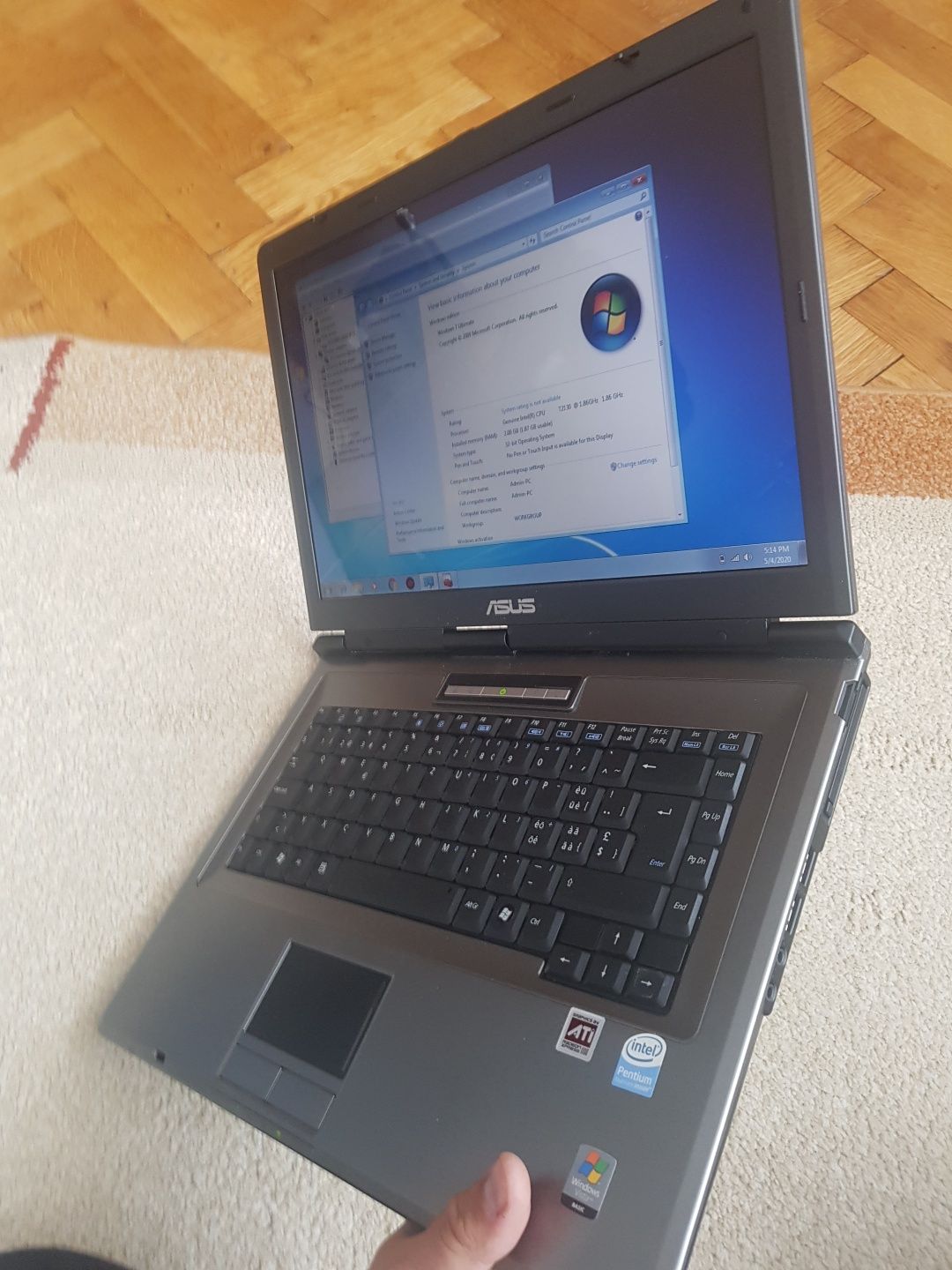 Laptop Asus X51R 1.86 GHz / 2 GB / 160 HDD