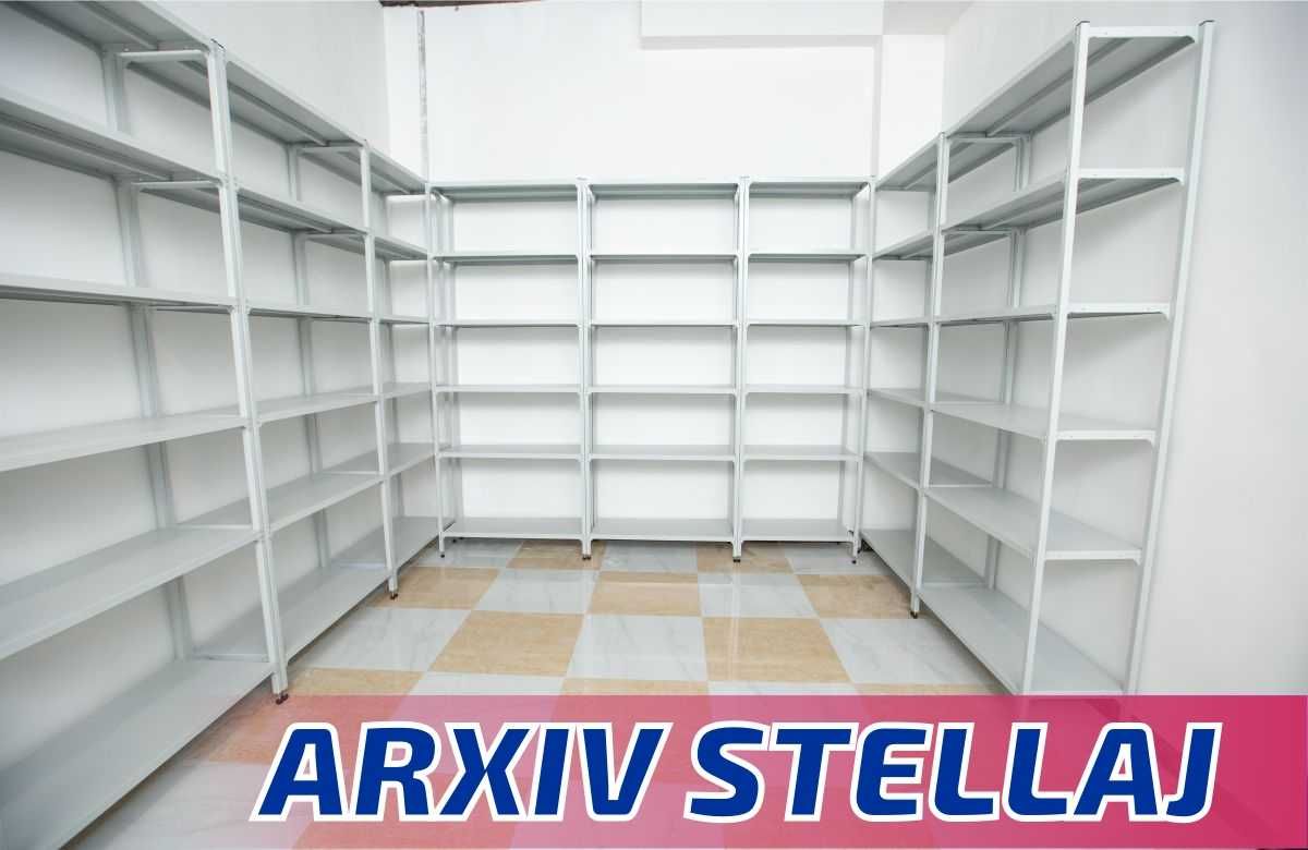 Arxiv stellaj, rafli metall tokchalar, ombor, архивный стеллаж