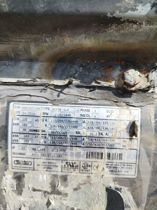 Generator curent trifazic 172 kw