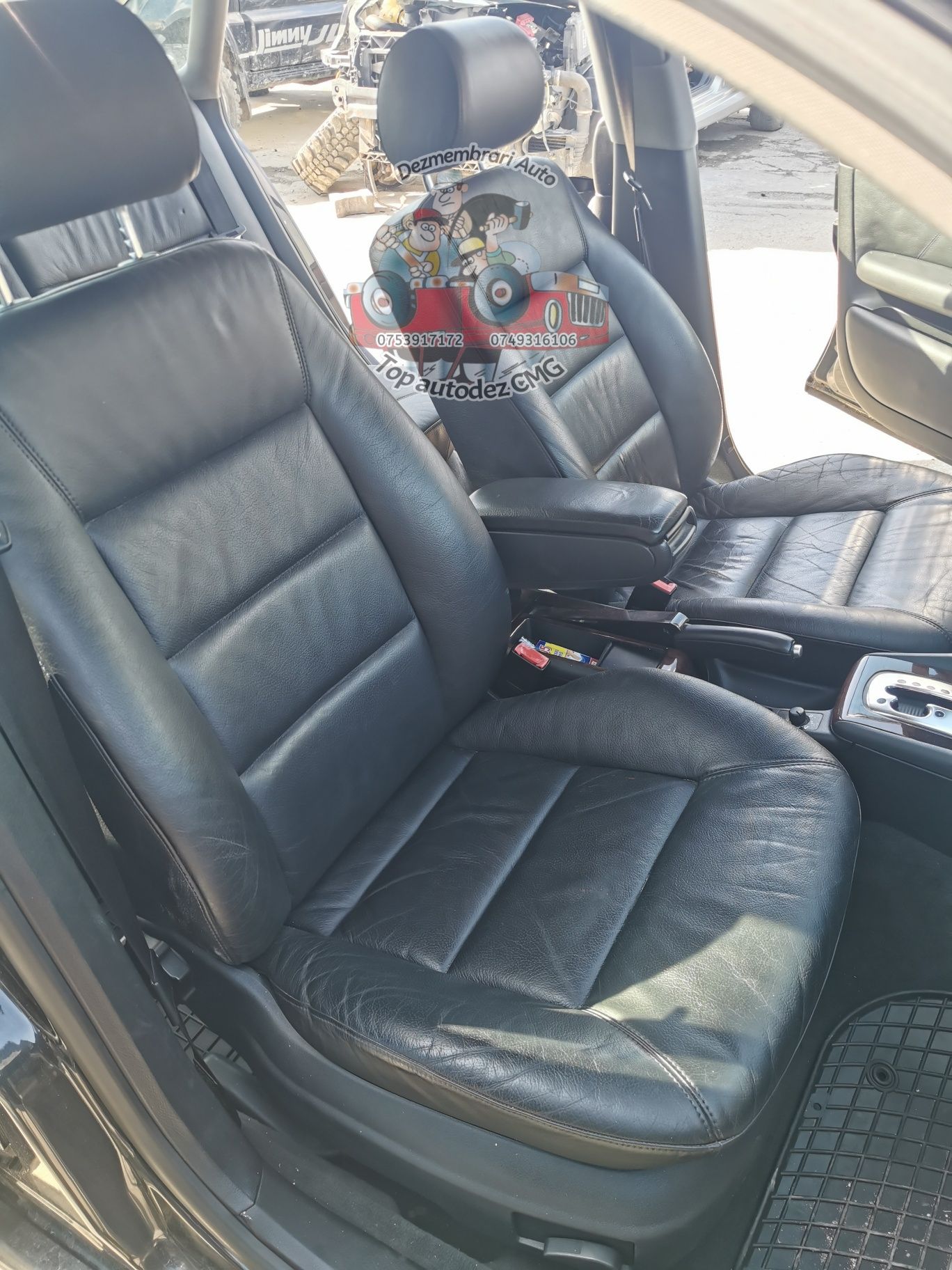 Interior piele Audi A6 C5 berlina negru incalzire scaune și bancheta