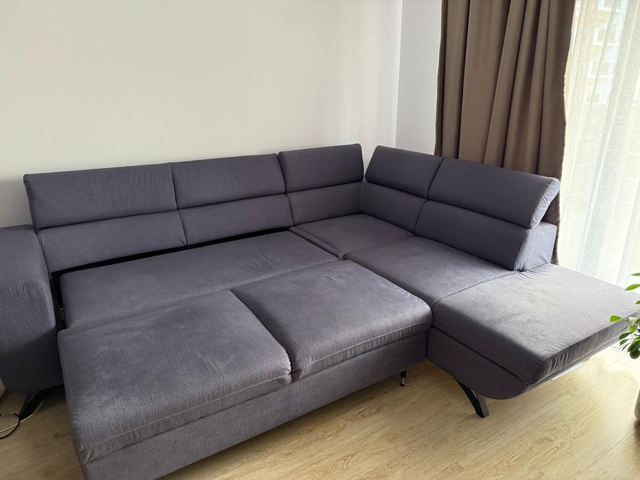 Canapea extensibila (coltar) gri