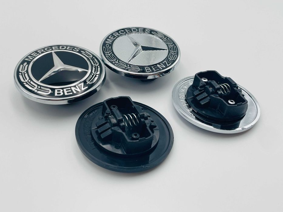 Emblema Compatibila Mercedes Capota crom/negru