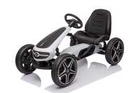 Masinuta GO Kart cu pedale pentru copii de la Mercedes #Alb