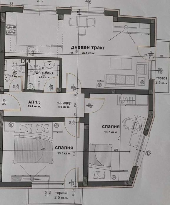 Продава се Тристаен апартамент в Разград, Житница - 94 кв.м за 1352 €/кв.м - Снимка #4