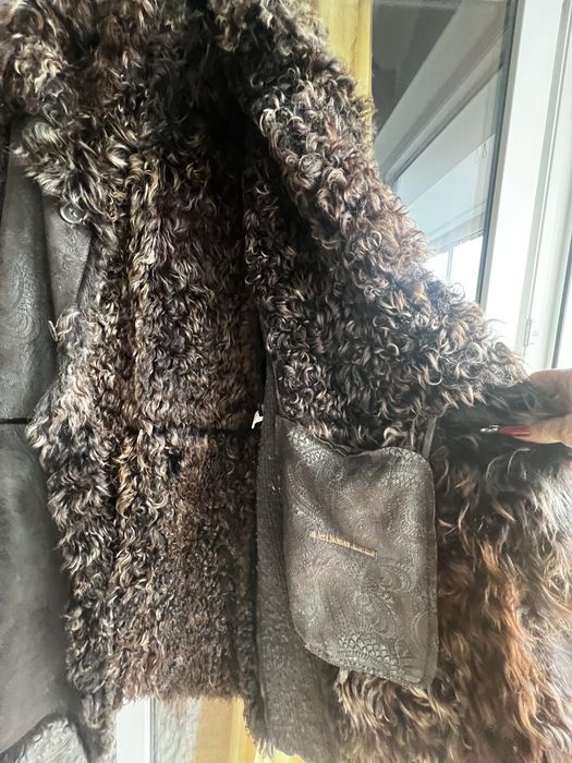 Haină bărbătească piele + blană naturală 1ª Classe, impecabilă