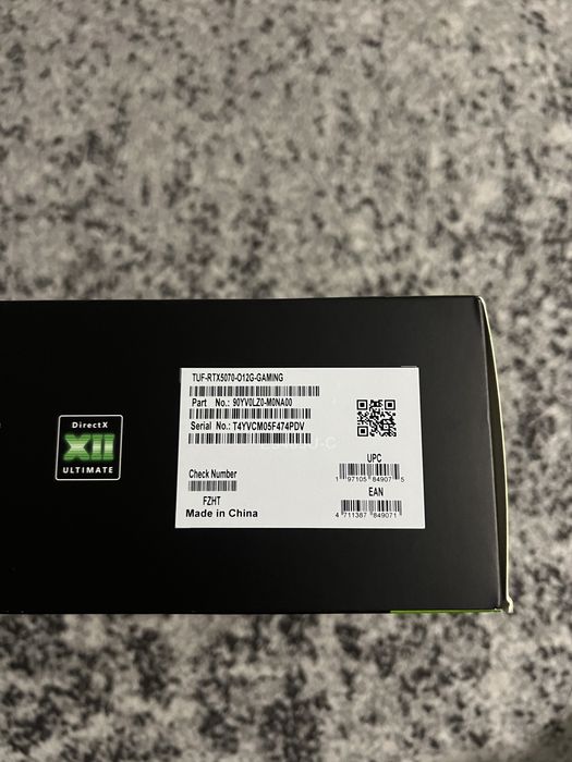 ASUS TUF Gaming GeForce RTX 5070 OC 12GB GDDR7 ЧИСТО НОВА!!!