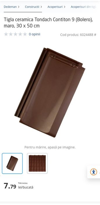 Țiglă Tondach Bolero maro satinat