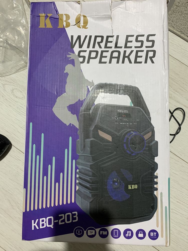 Boxa Portabila Wireless Speaker Aux| Bluetooth| Microphone