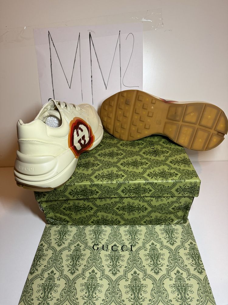 Adidasi/Sneakers Gucci Rhyton interlocking g heart