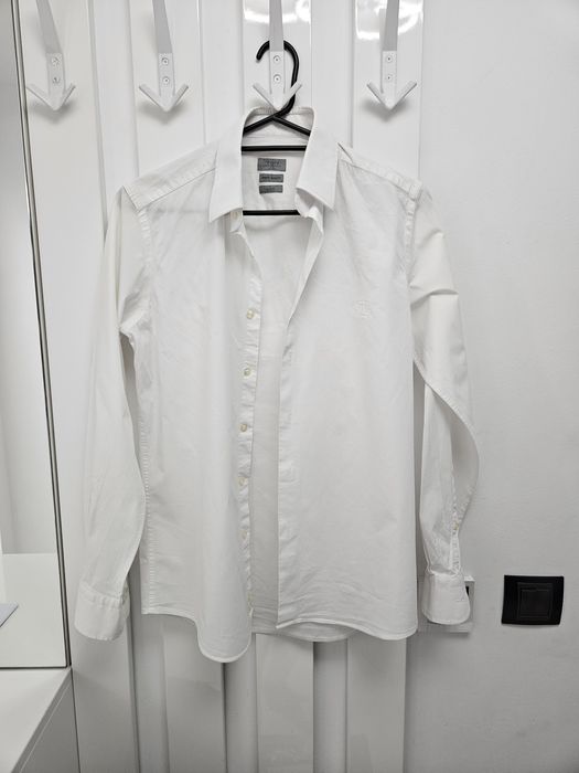 Cămașă Damat albă S 70% REDUCERE