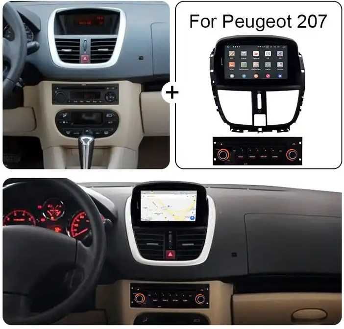 Мултимедия за Peugeot 207 Двоен дин Навигация плеър Android Пежо 207