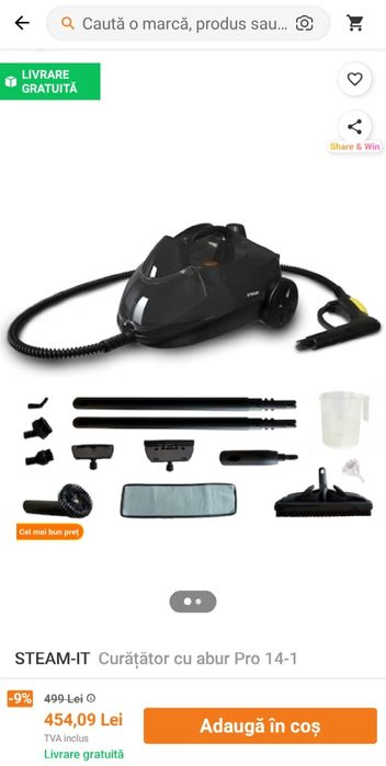 Apart de curatat cu abur Steam IT  PRO 14-1