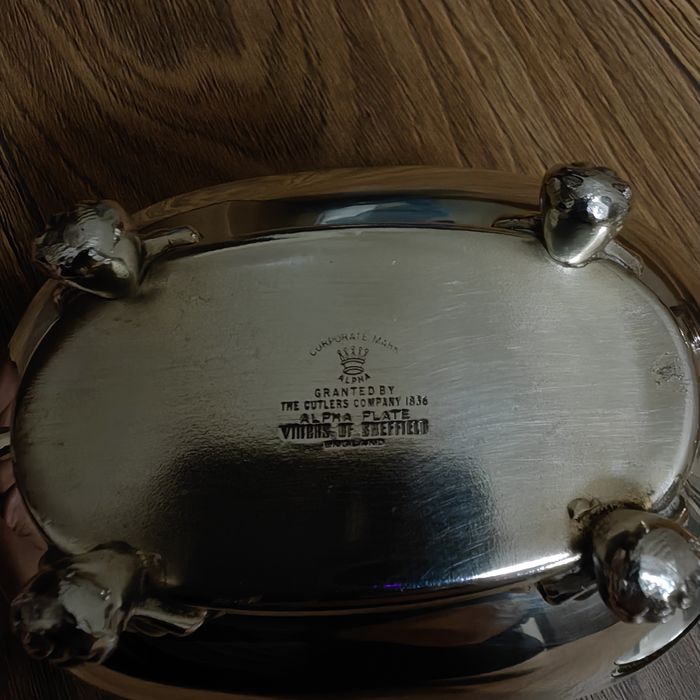 Антикварен посребрен комплект