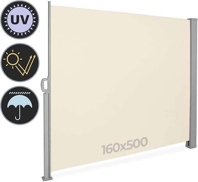 Jago® Прибиращ се параван за открито – 500 x 160 см