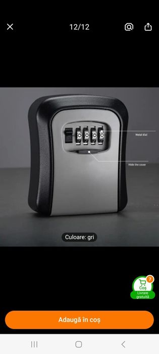 Key locker - mini seif pentru chei, cu cifru