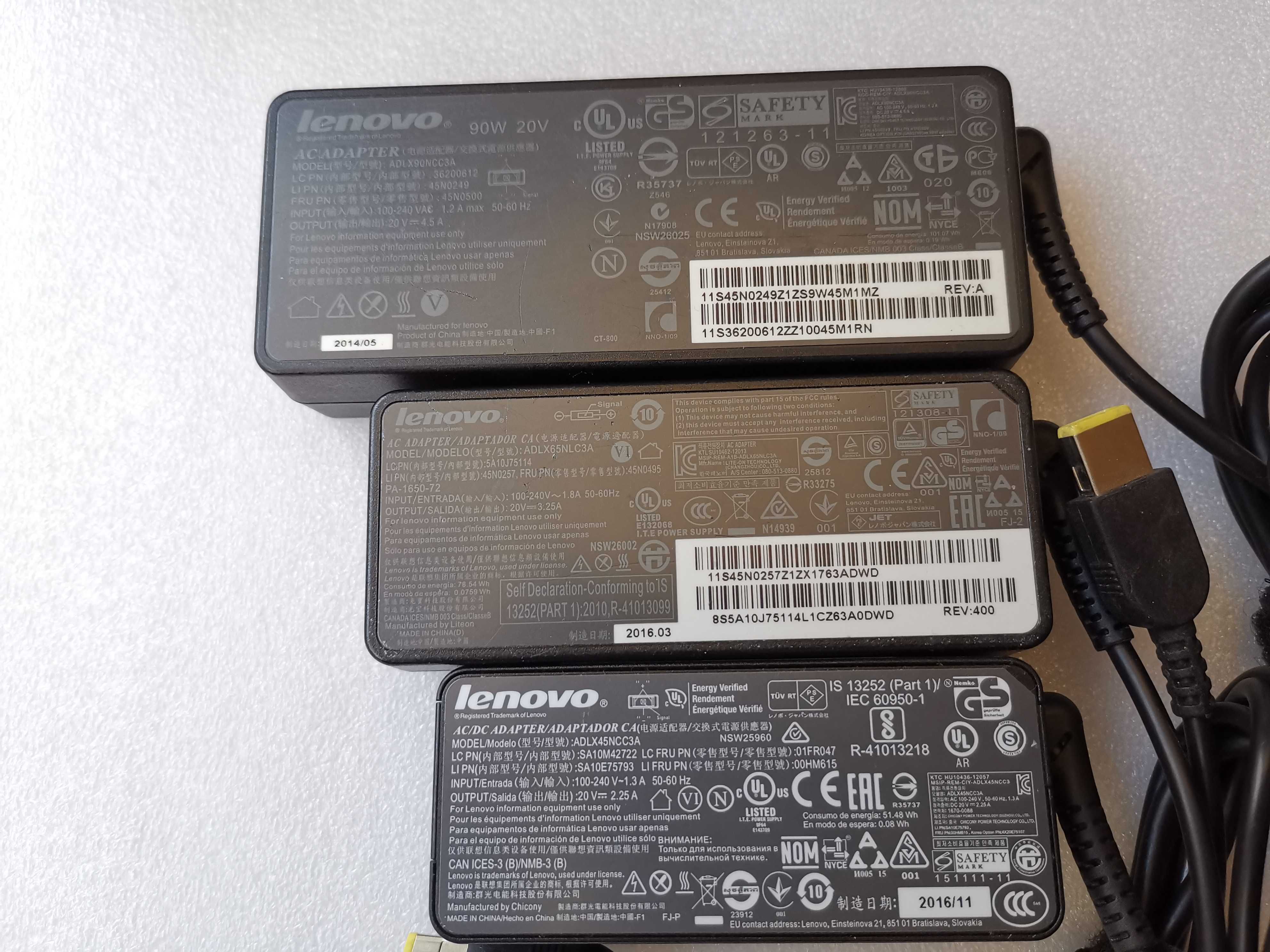 LENOVO Incarcator,Adaptor Leptop 20V la 2.25A - 3.25A - 4.5A mufa usb