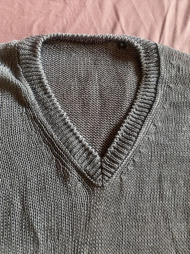 Bluza/hanorac din in tricotat, S