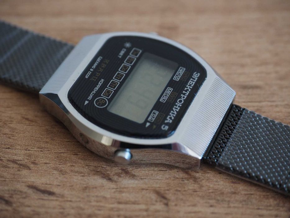 Electronika 5, ceas de mână sovietic, funcțional, brățară nouă, URSS