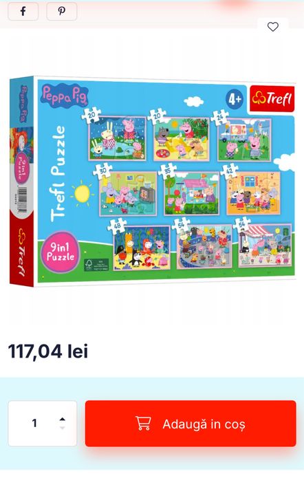Set de 9 puzzle Peppa Pig
