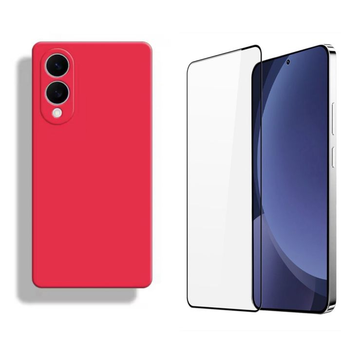 Samsung S25 EDGE - Husa Silicon Alcantara Inside + Folie Sticla