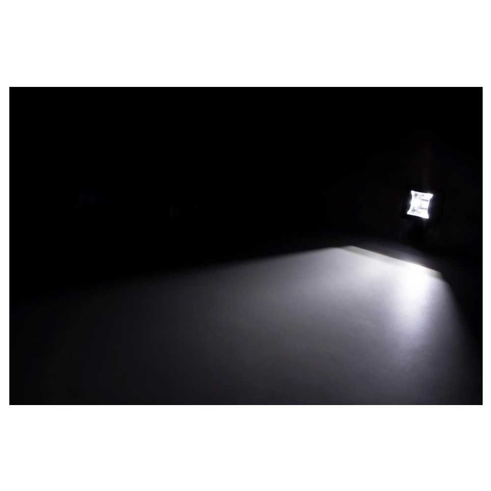 LED халоген лампи с окабеляване 12-24V,Flood и DRL бяла светлина,6броя