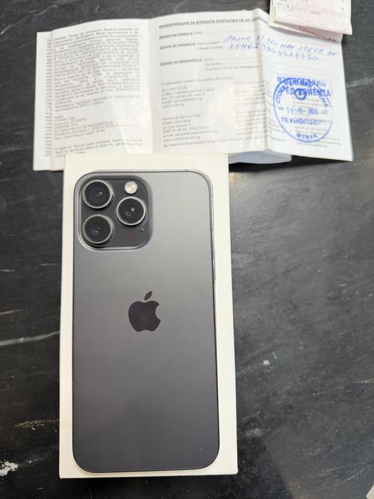 Iphone 15 PRO MAX 256 + документ за покупка и подарък