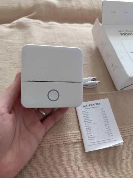 Mini imprimanta termica Bluetooth +4 role cadou aplicatie telefon NOUA
