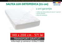 Saltea 140x200 cm - Lux Ortopedica (inaltime 21 cm)