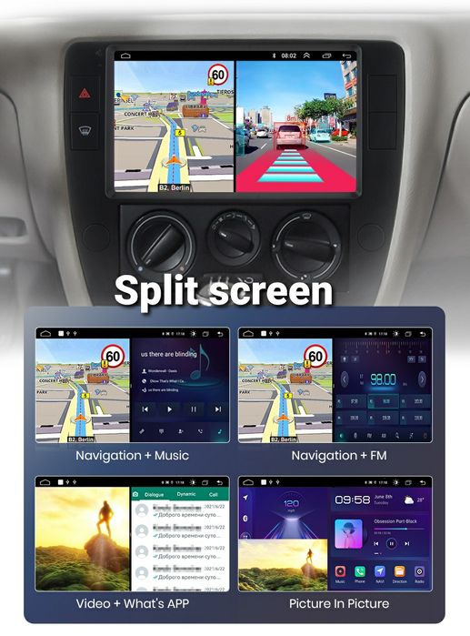 Navigatie Android dedicata pentru VW Passat B5 (2000-2005).