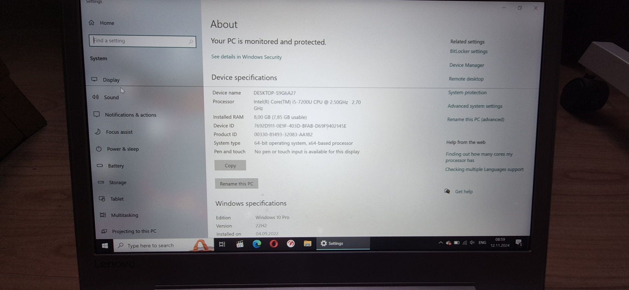Dezmembrez laptop Lenovo 510S-14IKB