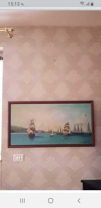 Продавам картина с кораби