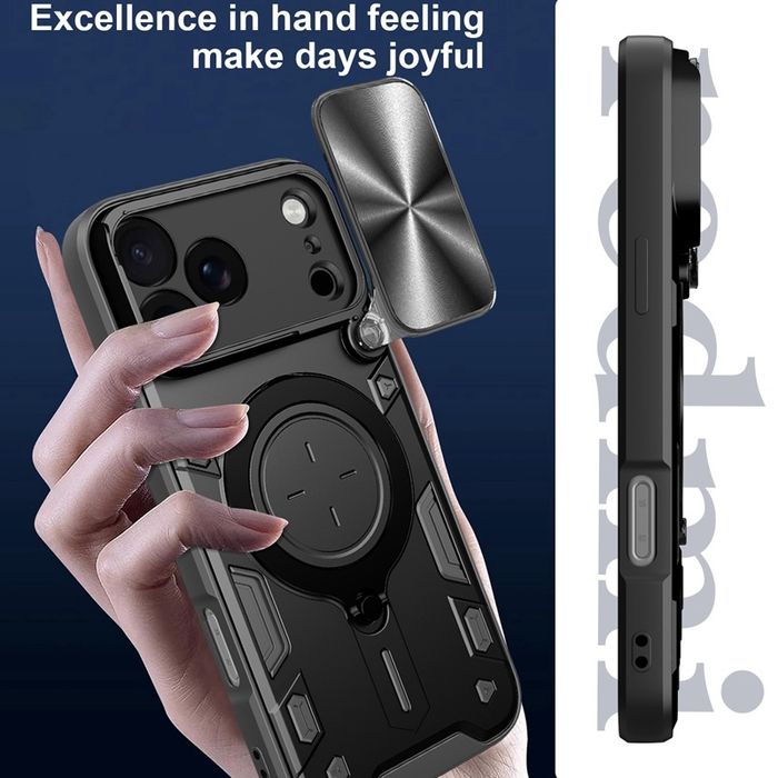 Apple iPhone 17/Pro/Max/Air/GIANT RING Удароустойчив кейс с пръстен