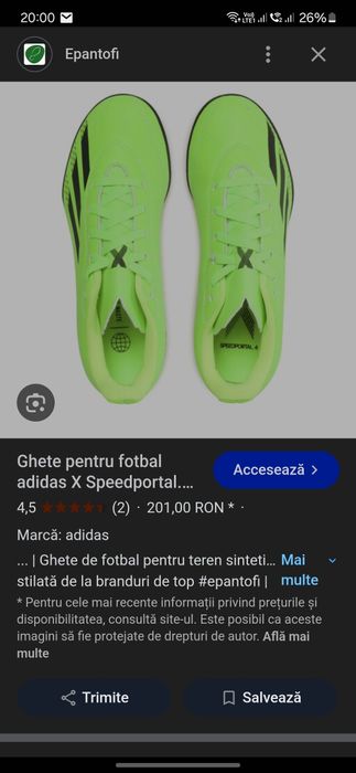 Adidas X Speedportal originali 35 ghete fotbal sintetic sala