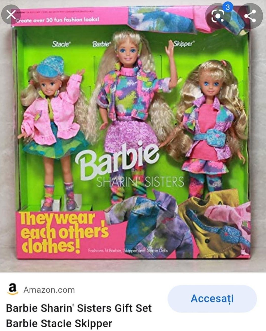 Papusi Barbie Sarin Sisters Gift Set
