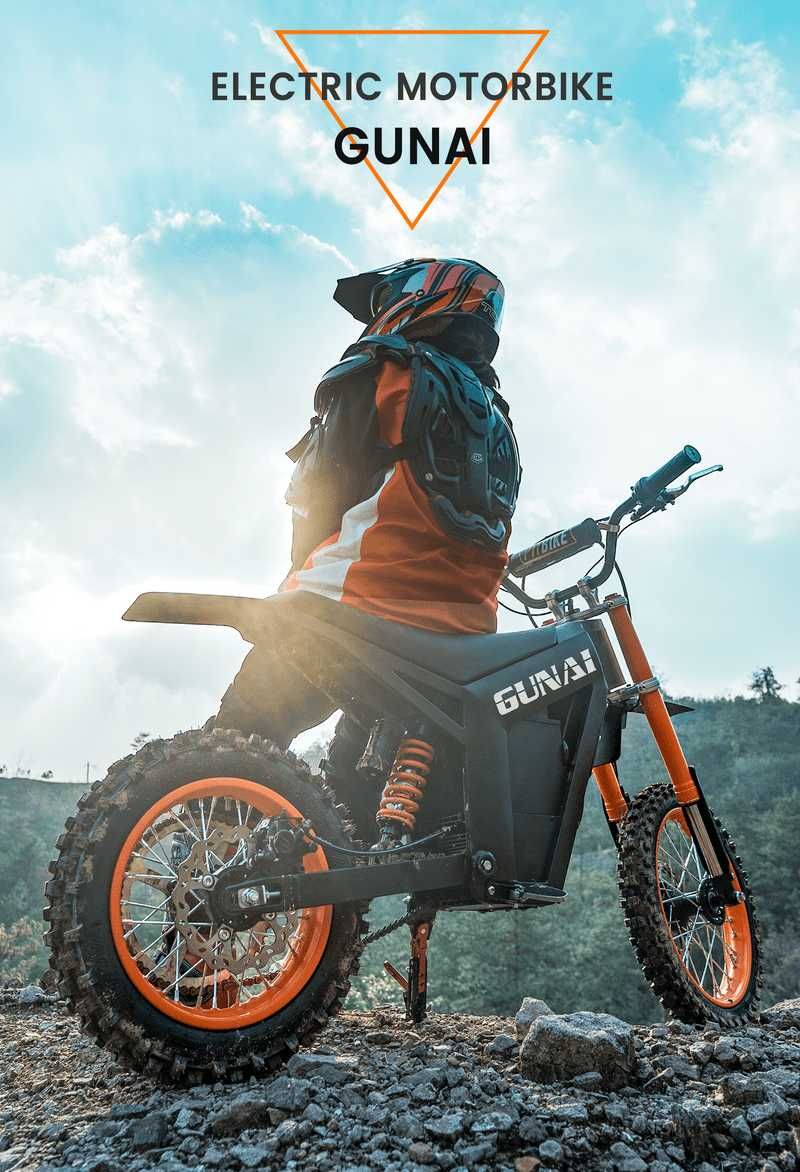 Motocross/Bicicleta Electrica GUNAI GN21, 3000W, 55 km/h, 21AH