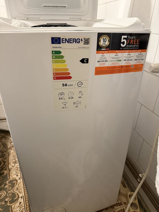 Vand masina spalat rufe Whirlpool TDLR 6040S