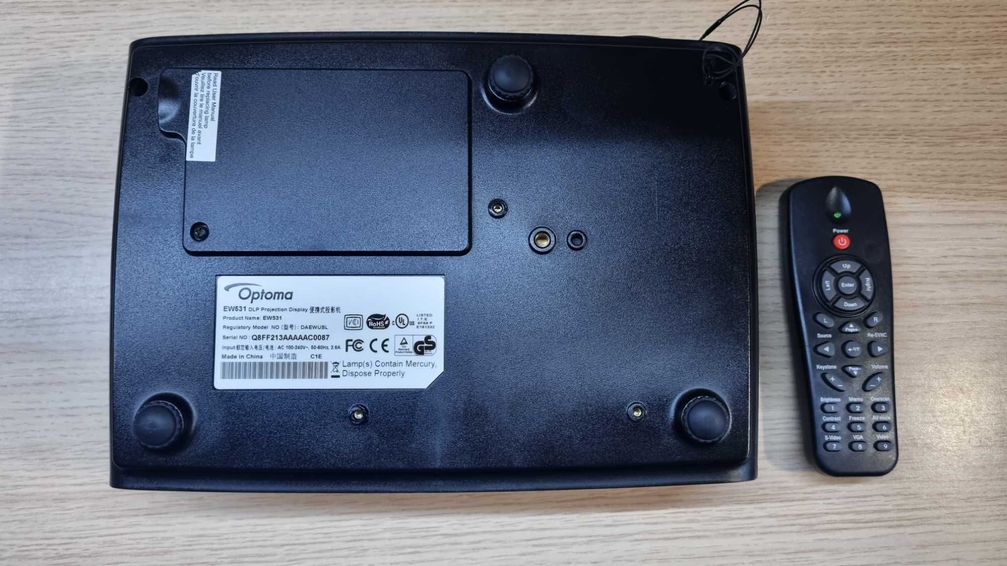 Videoproiector OPTOMA EW531 DLP 1280x800/ 3D/ HDMI / 2800 lumeni