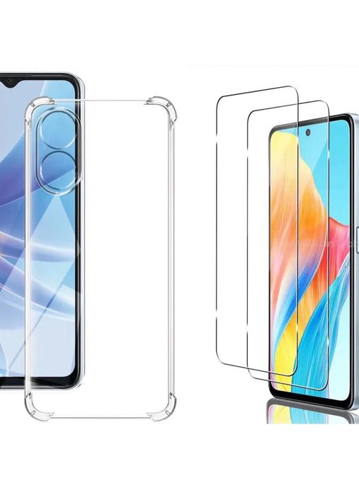 Husa Safe Case Anti Soc + Folie Sticla 6D - Oppo A38/A58/A78/A98/A79