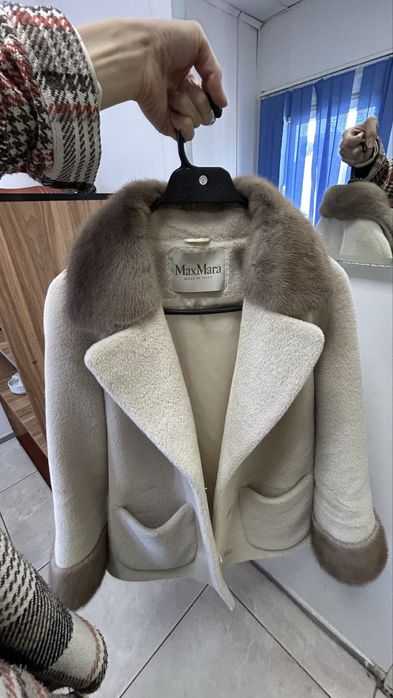 Зима пальто Max Mara альпак и норка