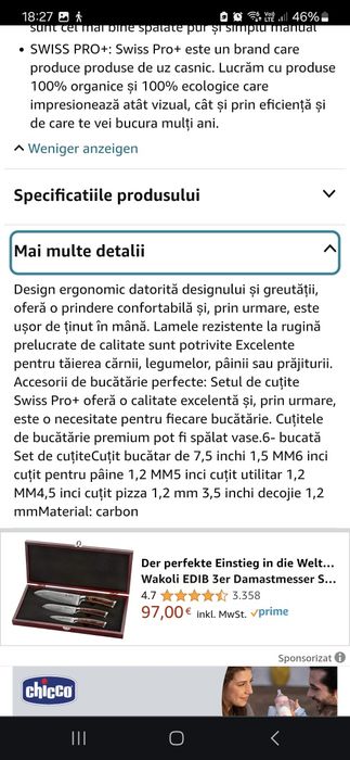 Set de cuțite Suisse pro+