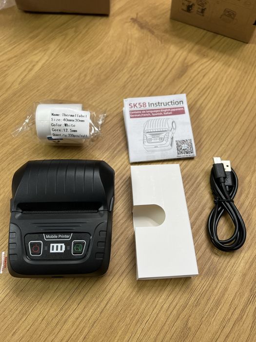 Imprimanta termica pt etichete cu lipici sau fara, Nou