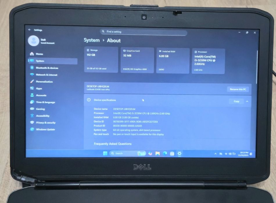 Laptop Dell Latitude E5430 I5 3230M 6GB Ram SSD Windows 11