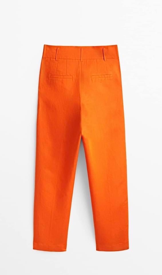 Pantaloni Massimo Dutti portocalii