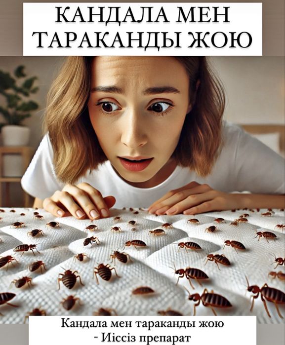 Дизенфекция клопов тараканов Тараз  безопасно для семей и с детьми