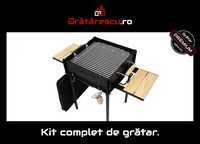 Gratar Demontabil Gradina/Camping/Auto - Kit Gratarescu 45x45 PREMIUM